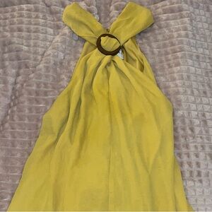 Love on a Hanger Mustard Halter Top